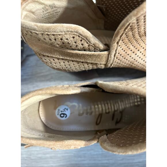 Sam Edelman  Easton Brown Suede peep toe Booties Size 9.5 - Picture 5 of 8